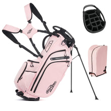 Load image into Gallery viewer, KeyOpen Lightweight Golf Stand Bag, 14 Way Golf Bags with Full Length Dividers for Men Women, Encrypted 900D Weather-Proof Club Carry Bag with Ergonomic Dual Strap, Cooler Pockets, 9 Pockets, Pink