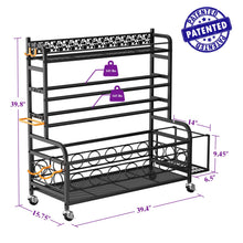 Load image into Gallery viewer, XXL-Dumbbell Rack Weight Rack for Dumbbells, VOPEAK Home Gym with Wheels