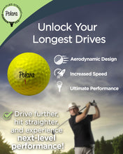 Load image into Gallery viewer, Polara Extra Distance Self-Correcting Golf Balls, Yellow, 12 Pack
