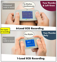 Load image into Gallery viewer, EMAY 6L Portable ECG Monitor | Record ECG and Heart Rate in 6 Channels -Blue