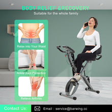 Load image into Gallery viewer, BARWING Stationary Exercise Bike for Home Workout, 5 IN 1 Foldable Indoor Cycling Bike App-X2-Grey