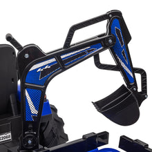 Load image into Gallery viewer, 3 in 1 Kids Ride on Tractor, Excavator & Bulldozer, 24V Electric Tractor w/Trailer, Digger, Shovel Bucket, Blue
