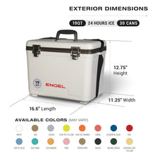 Load image into Gallery viewer, Engel UC19 19qt Leak-Proof, Air Tight, Drybox Cooler and 32°F Cooler Packs for Boating, Camping, Fishing, Hiking & Food Storage