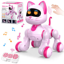 Load image into Gallery viewer, Robot Cat Interactive Toys for Girls: Remote Control Electronic Pink Kitty Pets - Robotic Can Dancing Touch Programmable