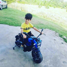 Load image into Gallery viewer, Electric Motorcycle for Kids, Kids Ride on Motorcycle, 12V Electric Dirt Bike with Training Wheels, Hand Racing Foot Brake, PU seat