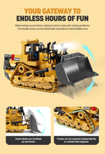 Load image into Gallery viewer, Remote Control Bulldozer Toys for Boys, Remote Control Bulldozer with Metal Dozer Blade
