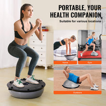 Load image into Gallery viewer, VEVOR 23-inch Half Exercise Ball Trainer, 660 lbs Capacity Balance Ball, Includes Resistance Bands - Gray