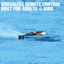 Load image into Gallery viewer, Brushless RC Boats for Adults, 30+MPH 17.7" High Speed Remote Control Boat with Rechargeable Battery (Blue)