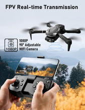 Load image into Gallery viewer, Cool Mini Drone with Camera for Kids Adults Beginners, 1080P FPV Camera Remote Control Drone for Kids with 3 Batteries, One-Click Take Off/Landing