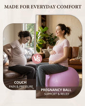 Load image into Gallery viewer, Trideer Pregnancy Birthing Ball, 1.7mm Extra Thick Yoga Ball for Maternity, 1000LB Anti-Burst Non-Slip Stability Ball