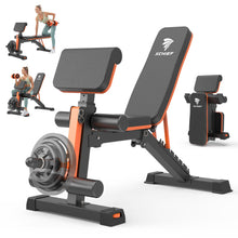Load image into Gallery viewer, XCHIEF Adjustable Weight Bench - 1000LBS Capacity Heavy Duty Foldable Workout Bench for Full Body Exercise, Flat/Incline/Decline, Bench Press for Home Gym with Preacher Pad & Leg Extension