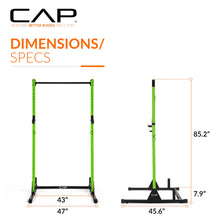 Load image into Gallery viewer, CAP Barbell Power Rack with Pull Up Bar & Attachments - Green