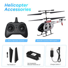 Load image into Gallery viewer, SIMREX RC Helicopter Toy for Kids & Beginners – Altitude Hold, 2 Speeds, Rechargeable with 2 Batteries, Indoor/Outdoor Hands-on Play, Ideal Gift for Boys Girls (Silver)