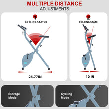 Load image into Gallery viewer, BARWING Folding Exercise Bike Stationary Bikes for Home,3 in 1Exercise Bikes X3-(Grey)
