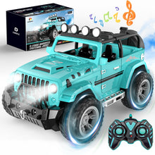 Load image into Gallery viewer, Remote Control Car with Fog Mist & Music, 1:16 Remote Control Truck for Boys, 2.4Ghz RC Car Toy with 2 Batteries, All Terrain