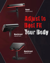 Load image into Gallery viewer, Sportsroyals Home Gym, Multifunctional Workout Station with 150LBS Weight Stack, Full Body Workout Machine with Pulley System for Strength Training (Black red)