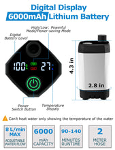 Load image into Gallery viewer, innhom Portable Shower Camping Shower Outdoor Camp Shower Pump, Electric Rechargeable Portable Camping Shower, Powered by Rechargeable Battery