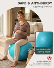 Load image into Gallery viewer, Trideer Extra Thick Yoga Ball Exercise Ball, 5 Sizes Ball Chair, Heavy Duty Swiss Ball -Turkis