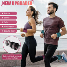 Load image into Gallery viewer, BECOJADDE Ankle Weights Set of 2 (2 lb Each) Adjustable Wrist Weights -Pewter Burgundy