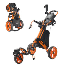 Load image into Gallery viewer, FLAGTAG Golf Push Cart 3 Wheel with 360 Swivel Front Wheel,Lightweight and Foldable Walking Golf Cart,One-Click Foldable,with Foot Brake