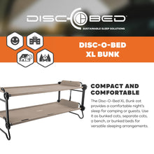 Load image into Gallery viewer, Disc-O-Bed Extra Large Portable Bunk Camping Cots with Carry Bags, Tan