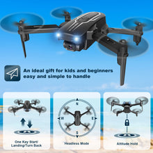 Load image into Gallery viewer, Mini Drone with Camera for Adults Youth - 1080P HD FPV Camera Drones with 90° Adjustable Lens, Gestures Selfie, One Key Start, 360° Flips