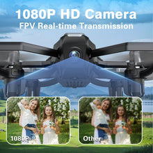 Load image into Gallery viewer, YLFU Drone with Camera, 1080P FPV Drone Camera with Remote Control Quadcopter, Gestures Selfie, One-Key Take Off/Landing, Speed Adjustment, 3D Flips, 2 Batteries Mini Drone for Adults Kids