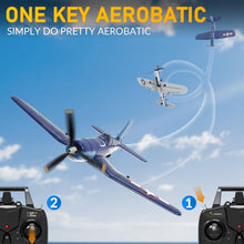 Load image into Gallery viewer, RC Planes for Adults, 4 Channel RTF F4U Corsair RC Airplanes Fighters with 6-Axis Gyro, 3 Flight Modes and One-Key Aerobatic