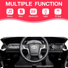 Load image into Gallery viewer, Electric Kids Ride on SUV Car, 2 Seater Truck 12V Licensed Toyota Land Cruiser with Remote Control, White