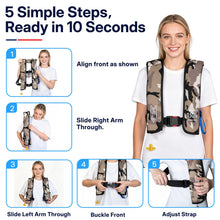 Load image into Gallery viewer, Manual Inflatable Life Jacket PFD, 33g CO2 Cylinder
