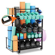 Load image into Gallery viewer, 600LBS Dumbbell Rack Weight Stand - Bonvork Adjustable Weight Rack for Dumbbells with Wheels