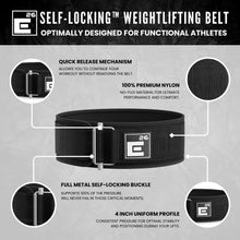Load image into Gallery viewer, Element 26 Self-Locking Weight Lifting Belt | (X-Small, Black)