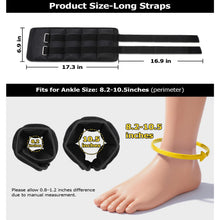 Load image into Gallery viewer, Ankle Weights, Wrist Arm Leg Weights 10 LBS x 2 - Black