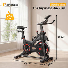 Load image into Gallery viewer, NEWBULIG Exercise Bike with APP, Stationary Bikes for Home-Black Red