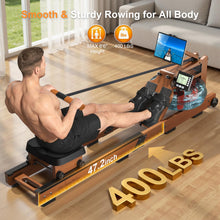 Load image into Gallery viewer, Rowing Machines for Home - Water Rowing Machine with Foldable Design - Wooden