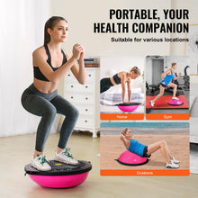 Load image into Gallery viewer, VEVOR 26-inch Half Exercise Ball Trainer, 1500 lbs Capacity Balance Ball, Includes Resistance Bands -Pink