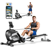 Load image into Gallery viewer, pooboo Rowing Machines for Home - Black-White