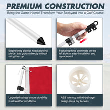 Load image into Gallery viewer, DuraRange 6 ft Golf Flagstick Sets, Number 1 and 2 Flags, 2 Pack