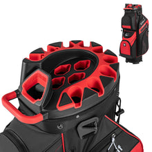 Load image into Gallery viewer, Tangkula Golf Cart Bag with 14-Way Full Length Dividers (Red)