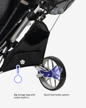 Load image into Gallery viewer, Caddytek CaddyLite EZ V8 3 Wheel Golf Push Cart - Golf Trolley Foldable Collapsible Lightweight Pushcart with Foot Brake - Easy to Open & Close
