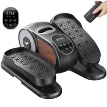 Load image into Gallery viewer, MERACH Under Desk Elliptical Machine, Leg Exerciser While Sitting for Seniors with Remote Control & 12-Speeds, Quiet Portable Electric Seated Pedal Exerciser Machine for Home Office (Black)