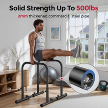 Load image into Gallery viewer, SPORTSROYALS DP1 Dip Station Adjustable Dip Bar - Red