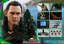 Load image into Gallery viewer, Hot Toys Marvel Thor: Ragnarok Loki Tom Hiddleston 1/6 Scale 12" Action Figure