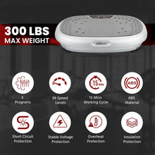 Load image into Gallery viewer, EILISON FitMaxx 3D XL Vibration Plate Exercise Machine - Whole Body Workout Vibration Platform w/Loop Bands - Lymphatic Drainage Machine for Weight Loss, Shaping, Recovery (Fitpro Silver)