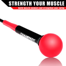 Load image into Gallery viewer, CHAMPKEY Golf Swing Trainer - Tempo & Flexibility Training Aids Warm-Up Stick Ideal for Golf Indoor & Outdoor Practice (Red, 48 Inches)