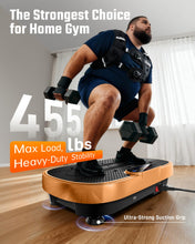 Load image into Gallery viewer, Vibration Plate Exercise Machine for Weight Loss and Lymphatic Drainage - 330lb Vibrating Platform for Home Gym Workout, Full Body Shaker Pilates Equipment with 2 Bands for Women and Men - Gold