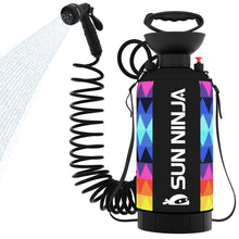 Load image into Gallery viewer, SUN NINJA Portable Shower with 7 Mode Shower Head, 2.1 Gal Camping Shower