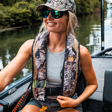 Load image into Gallery viewer, BLUESTORM x Kryptek Stratus 35 Inflatable Life Jacket PFD for Adults (Obskura Syfall Tan Camo) | US Coast Guard (USCG) Approved Automatic Self Inflating Life Vest Preserver with Manual Ripcord