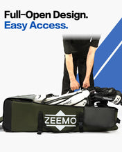 Load image into Gallery viewer, ZEEMO Full-Open Golf Travel Bag for Airlines, Wheeled Club Carrier Bag