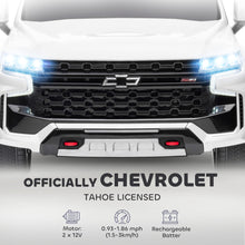 Load image into Gallery viewer, Chevrolet Tahoe Licensed Kids Ride on Car, 12V Battery Powered Kids Electric Car with Remote Control, White